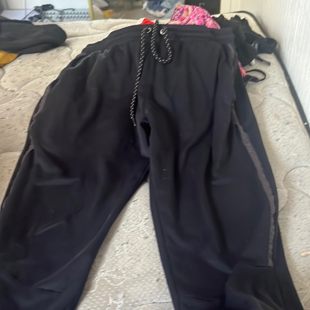 Black Layer 8 joggers in size large